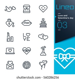 Lineo - Love and Valentineâ??s day line icons