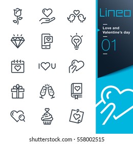 Lineo - Love and Valentine's day line icons