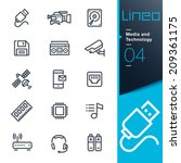 Lineo - Media and Technology outline icons