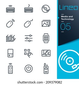 Lineo - Значки контура СМИ и технологии