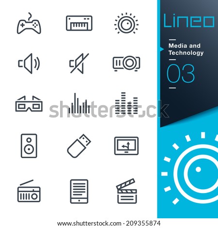 Lineo - Media and Technology outline icons