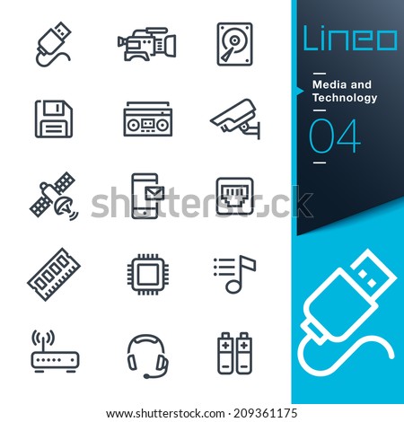 Lineo - Media and Technology outline icons