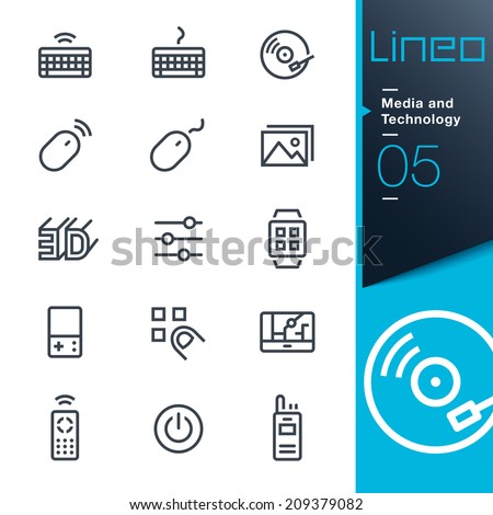 Lineo - Media and Technology outline icons