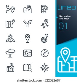 Lineo - Navigation and Map line icons