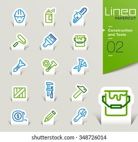 Lineo Papercut - Construction and Tools outline icons