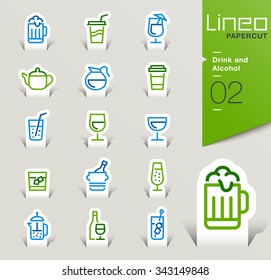 Lineo Papercut - Drink and Alcohol outline icons