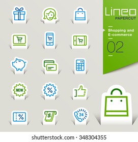 Lineo Papercut - Shopping and E-commerce outline icons