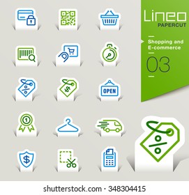 Lineo Papercut - Shopping and E-commerce outline icons
