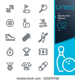 Lineo - Iconos de la línea de deportes y juegos