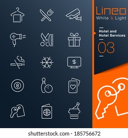 Lineo White & Light - Hotel and Hotel Services outline icons