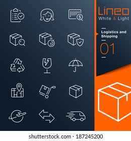 Lineo White & Light - Logistics and Shipping outline icons
