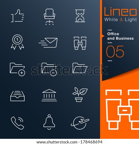 Lineo White & Light - Office and Business outline icons