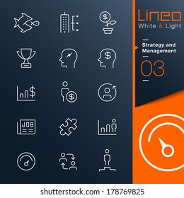 Lineo White & Light - Strategy and Management outline icons