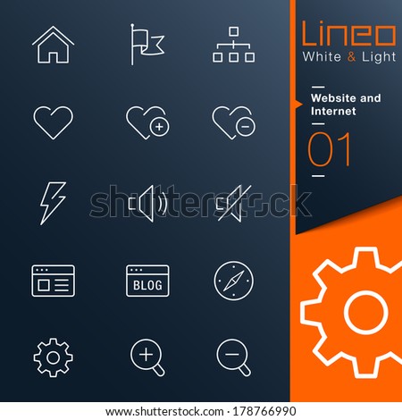 Lineo White & Light - Website and Internet outline icons