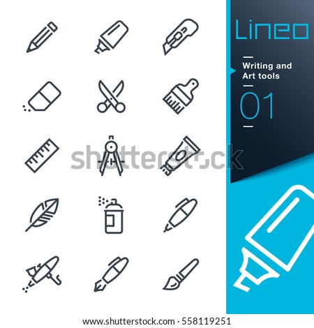 Lineo - Writing and Art tools line icons