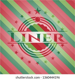 Liner christmas badge background.