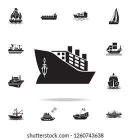 liner front icon. Detailed set of ship icons. Premium graphic design. One of the collection icons for websites, web design, mobile app