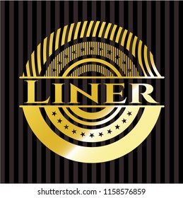 Liner gold badge or emblem