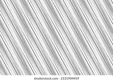 Plano de fundo de meio-tom do forro. Diagonal, oblíqua, linhas de pontos inclinadas, listras de fundo vetorial geométrico. Textura e fundo de meio-tom abstratos. Plano de fundo abstrato do padrão de distribuição.