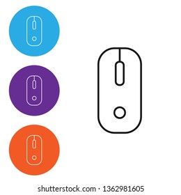Liner illustration in four styles Computer Mouse Icon Symbol