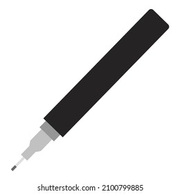 liner pen flat clipart vector illustration