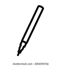 Liner Pen Icon. Bold outline design with editable stroke width. Vector Illustration.
