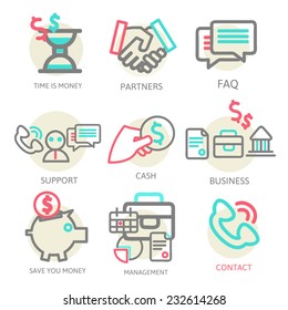 Liner set business concept vector illustration eps 10
