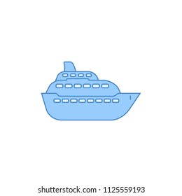 Liner Ship filled outline icon. Element of transport icon for mobile concept and web apps. Thin line Liner Ship filled outline icon can be used for web and mobile