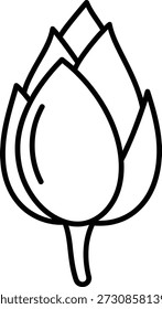 um ícone de flor simples forro
