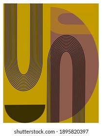 Linie, abstrakter Hintergrund, Kunstdruck, Vektorgrafik.
