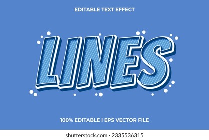 lines 3d editable text effect, template with 3d style use for logo and business brand