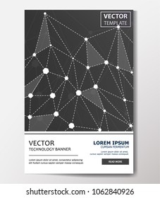 Lines  Abstract background with geometric, circles, triangles, squares. Vector background Internet connection, abstract sense of science, chemistry, biology, medicine, technology, business.