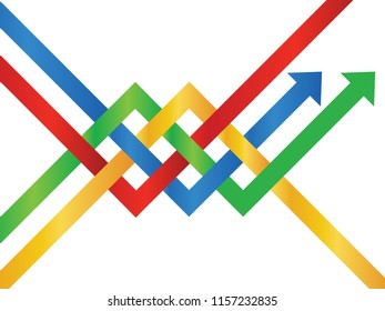 Lines abstract background, yellow bright color. Vector abstract background texture design, bright poster, banner green background, blue and orange stripes and shapes.

