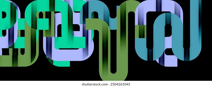Linien, abstrakter Briefstil, Designhintergrund. Geometrische Vektorgrafik Für Tapete, Banner, Hintergrund, Karte, Buchgrafik, Landing Page