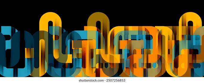 Lines, abstract letter style design background. Geometric vector Illustration For Wallpaper, Banner, Background, Card, Book Illustration, landing page