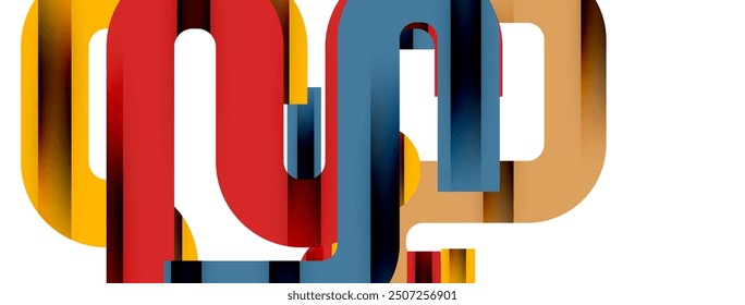 Linien, abstrakter Briefstil, Designhintergrund. Geometrische Vektorgrafik Für Tapete, Banner, Hintergrund, Karte, Buchgrafik, Landing Page