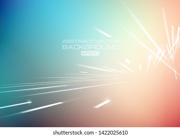 Lines abstract on blurred colorful background. Vector Eps10