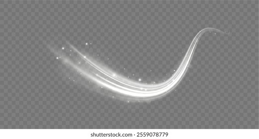 lines air flow effect.  Racing cars dynamic flash effects city road with long exposure. Horizontal speed lines connection vector background.