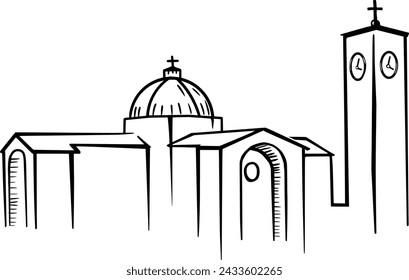 Lines of the Aparecida cathedral. Patroness of Brazil