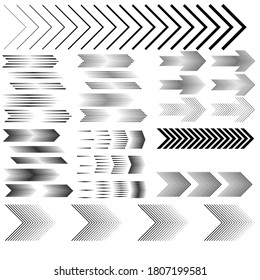 Lines in arrow Form . Vector Illustration .Technology  Logo . Design element . Abstract Geometric shape . 