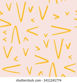 Lines arrows color pop pattern. Yellow pink funny print. Fancy decoration