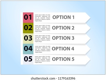 Lines with arrows.  List for note.