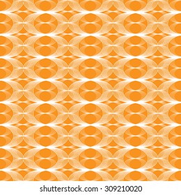 Lines art circle on orange background