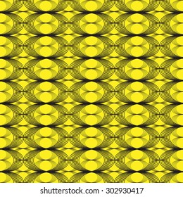 Lines art circle on yellow background