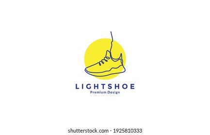 lines art modern shoes man sneakers logo design vector icon symbol illustration