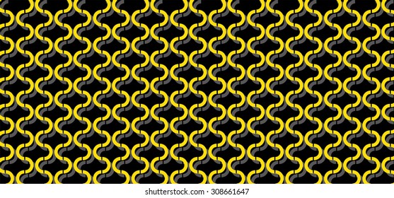 Lines art semicircle on black background