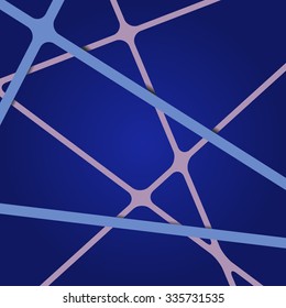 Lines background. Abstract lines background. Crossing lines. Nodes in the intersections of lines. Lines background 3d. Lines background on different levels. Overlapping abstract lines background.
