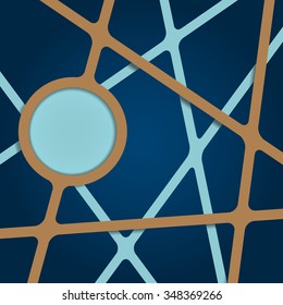 Lines background. Abstract lines background. Crossing lines. Nodes in the intersections of lines. Lines background 3d. Lines background on different levels. Overlapping abstract lines background.