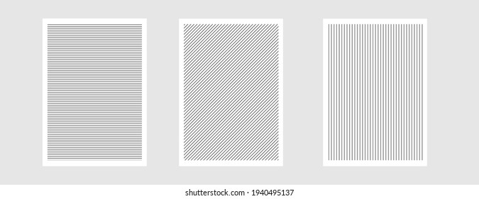 Lines background in abstract style on light background. Vector pattern design