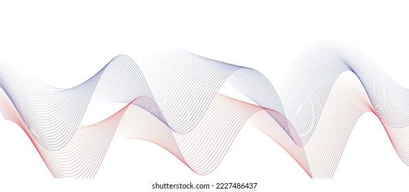 lines background with abstract wave lines. Abstract wave element for design. Digital frequency track equalizer. Stylized line art background